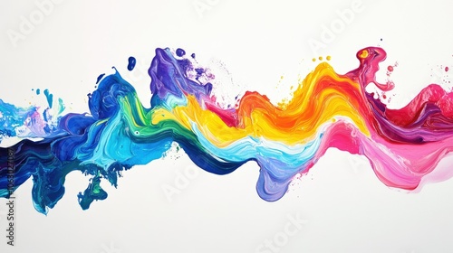 Vibrant Abstract Color Wave Design for Backgrounds photo