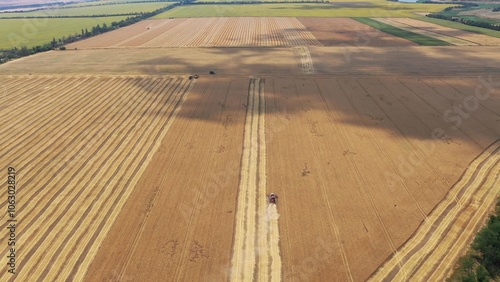 Wallpaper Mural Combine harvester on a wheat field Torontodigital.ca