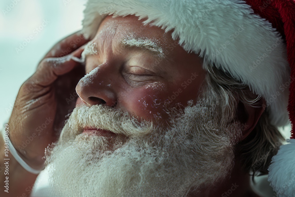 Santa is Macho Rubbing His Stubble Santa is Macho Rubbing His Stubble