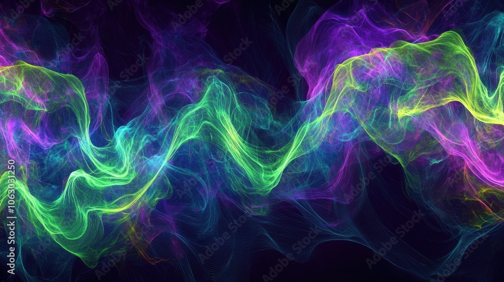 Vivid Abstract Waves of Light in Vibrant Colors Vivid Abstract Waves of Light in Vibrant Colors