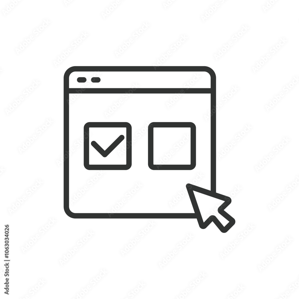 Online voting, icon in line design. Online, voting, internet, digital, election, secure, remote on white background vector. Online voting editable stroke icon Online voting, icon in line design. Online, voting, internet, digital, election, secure, remote on white background vector. Online voting editable stroke icon