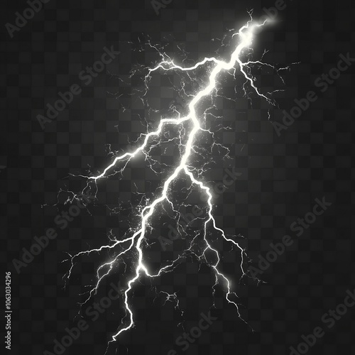 simple real bolt of lightning electricity