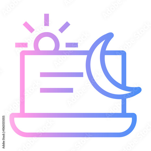 overwork Line Gradient Icon
