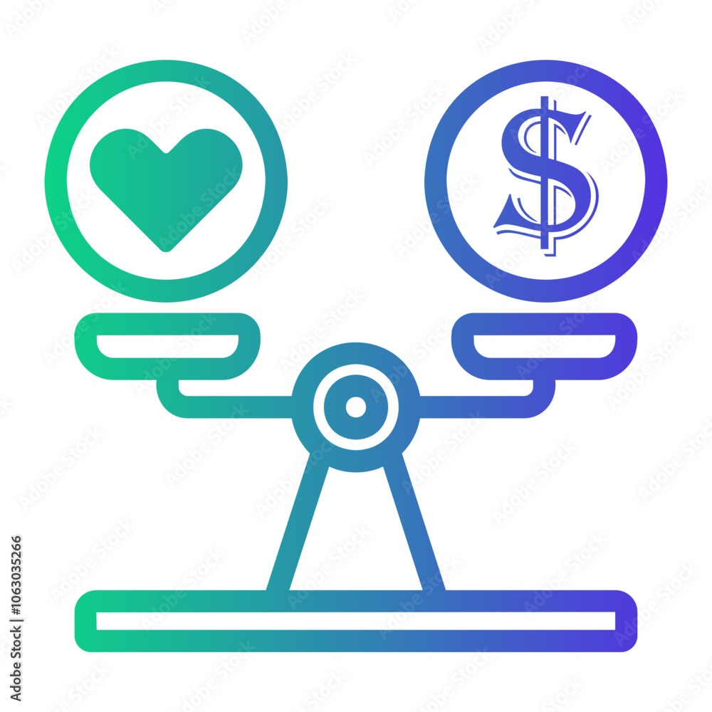 balance Line Gradient Icon balance Line Gradient Icon