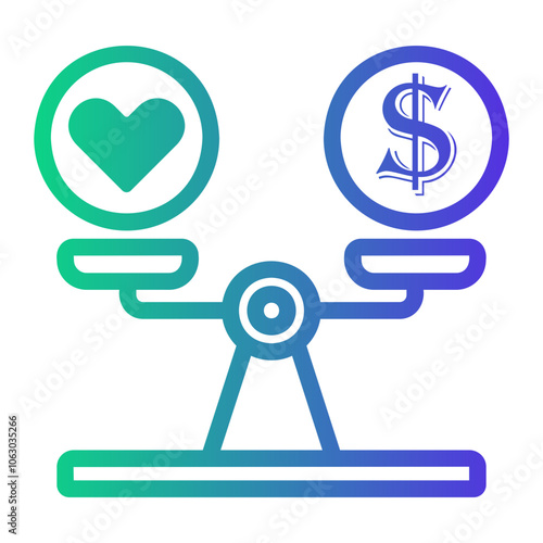 balance Line Gradient Icon