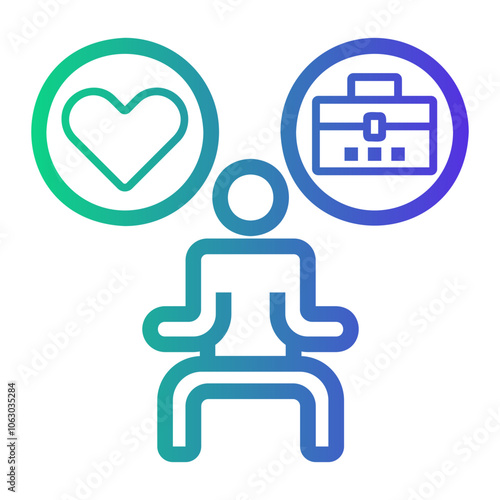 balance Line Gradient Icon