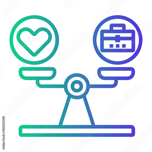 balance Line Gradient Icon