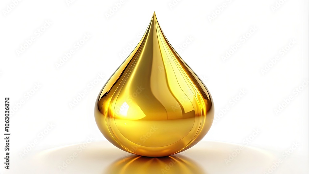Luxurious Gold Oil Drop on White Background - Opulence and Elegance in Still Life Photography, Reflective Surface Showcasing Wealth and Sophistication Luxurious Gold Oil Drop on White Background - Opulence and Elegance in Still Life Photography, Reflective Surface Showcasing Wealth and Sophistication