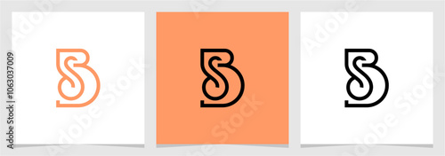 BS or SB Initial Letter Modern Illustration Logo Vector , Initial Logo for Identity and Brand Company Element