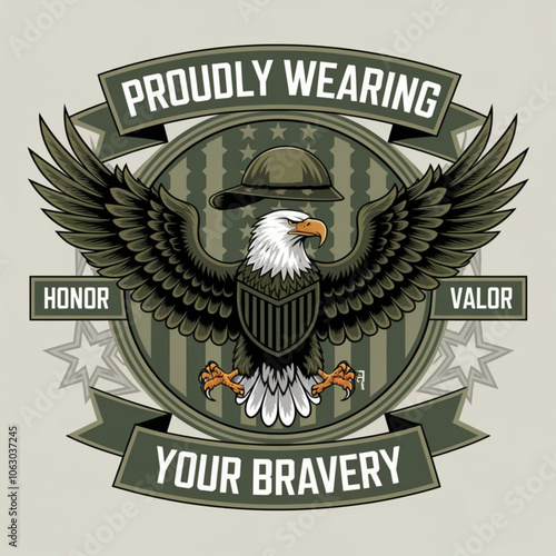american eagle coat of arms vector t-shirt design