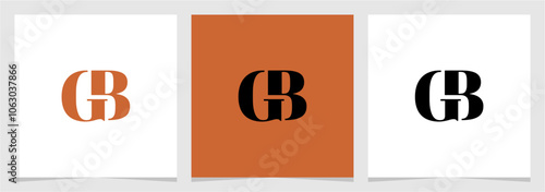 GB or BG Initial Letter Modern Illustration Logo Vector , Initial Logo for Identity and Brand Company Element