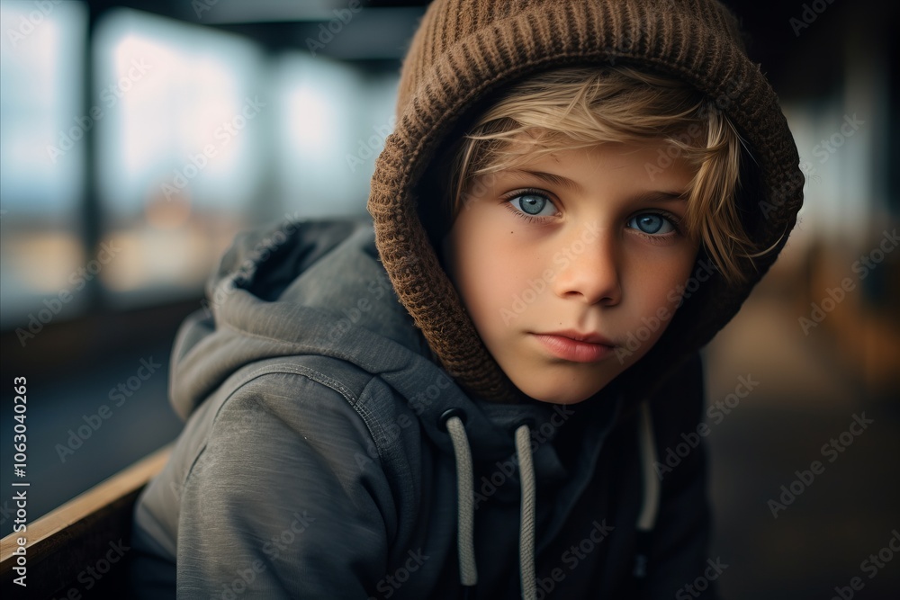 Portrait of a cute little boy with blond hair and blue eyes. Portrait of a cute little boy with blond hair and blue eyes.