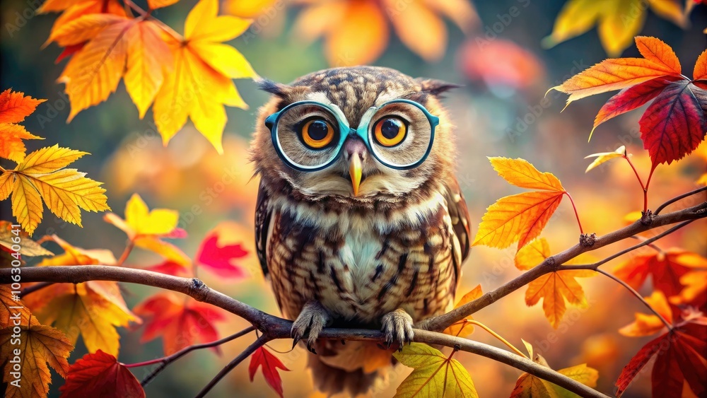 Quirky Old Owl Creature with Glasses in Candid Photography Style - Nerdy and Whimsical Character Design Quirky Old Owl Creature with Glasses in Candid Photography Style - Nerdy and Whimsical Character Design
