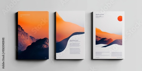 Professional cover designs for annual reports, catalogs, magazines, flyers, and booklets.  Includes a brochure template layout in A4 format.
