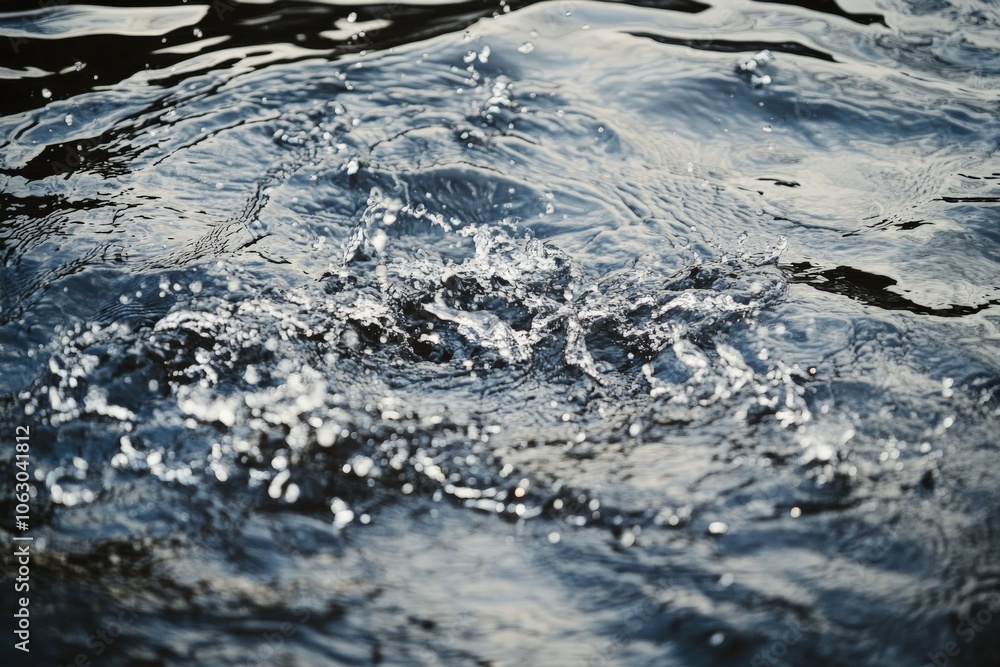 A close-up view of water with ripples and splashes, capturing the movement and fluidity, with light reflecting off the surface creating a dynamic pattern. A close-up view of water with ripples and splashes, capturing the movement and fluidity, with light reflecting off the surface creating a dynamic pattern.