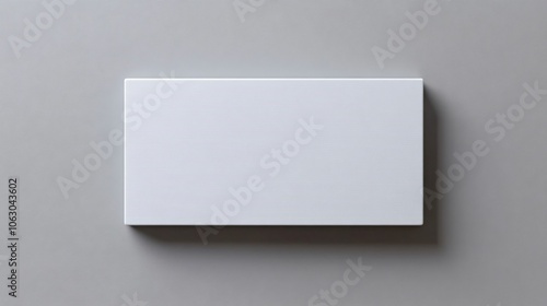 White Box Mockup on Gray Background