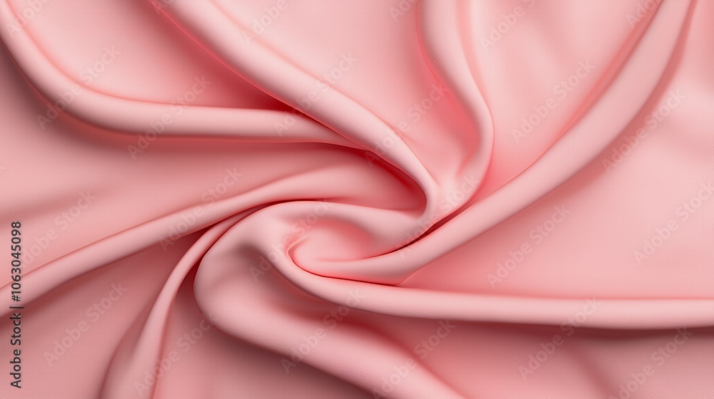 Obraz premium Soft, pink fabric with smooth, flowing folds.