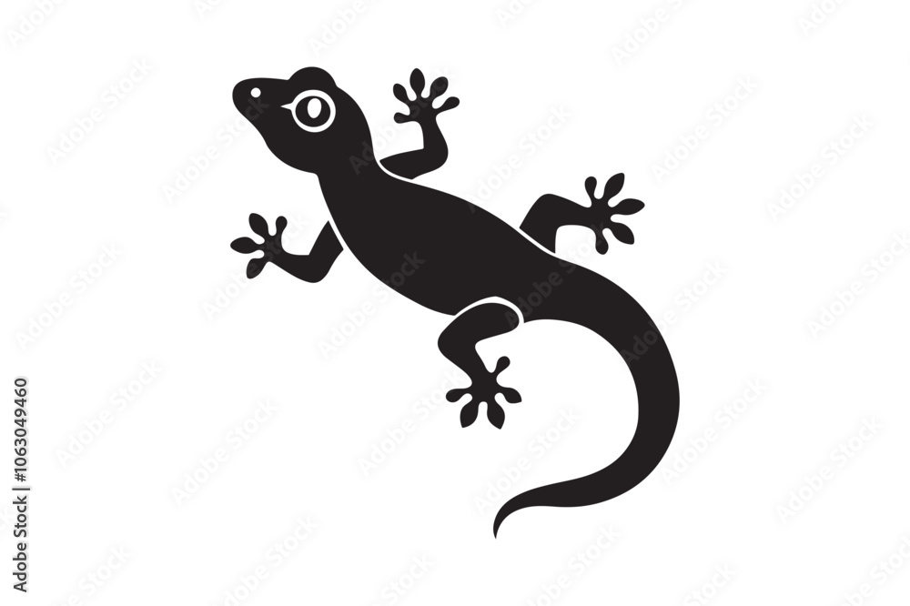 Gecko silhouette vector illustration, Gecko silhouette Gecko silhouette vector illustration, Gecko silhouette