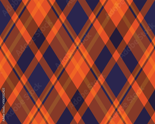 Argyle pattern of geometric rhombus. Harlequin check wallpaper design. Classic diamond shaped textile material for web background, print fabric clothing, sweater, wrapping paper, gift card, invitation