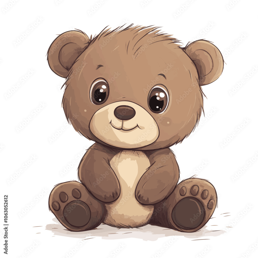 Fototapeta premium illustartion a cute teddy bear