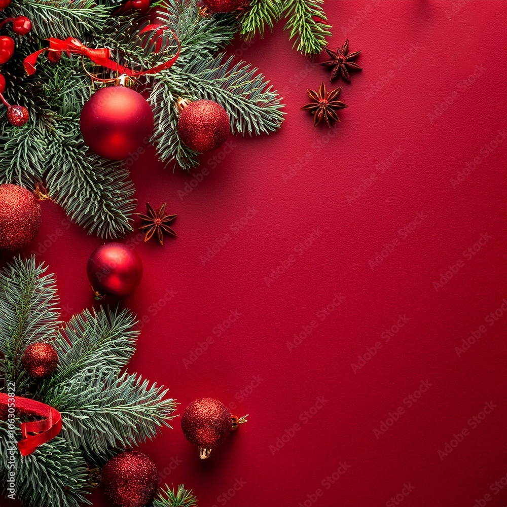 Red Christmas card background Red Christmas card background