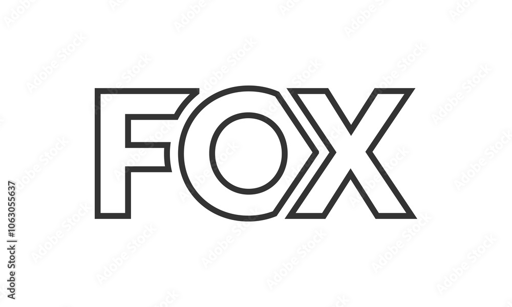 FOX logo design template with strong and modern bold text. Initial based vector logotype featuring simple and minimal typography. Trendy company identity. FOX logo design template with strong and modern bold text. Initial based vector logotype featuring simple and minimal typography. Trendy company identity.