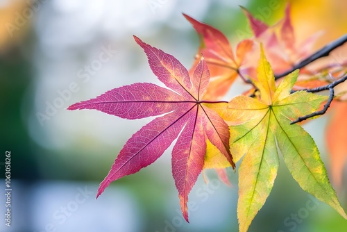 Vibrant leaves showcase autumn colors