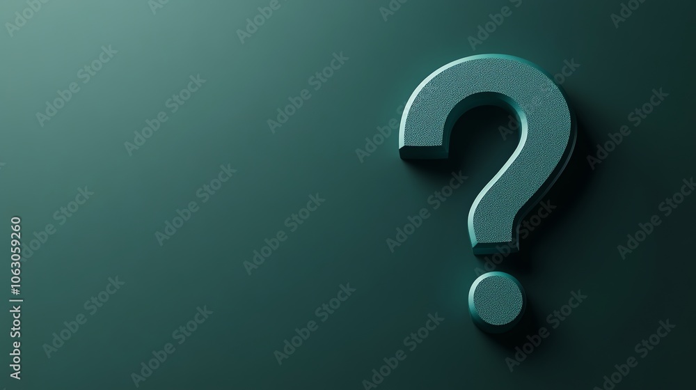 A large blue question mark on a green background A large blue question mark on a green background