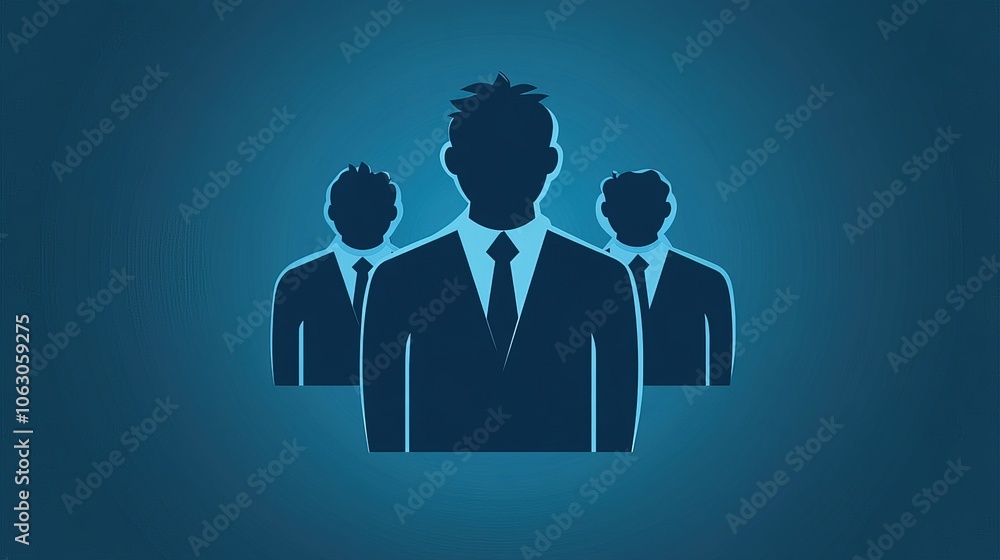 HRM or Human Resource Management, manager icon which is among staff icons HRM or Human Resource Management, manager icon which is among staff icons