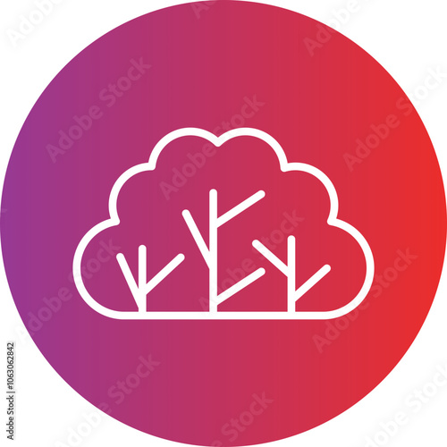 Shrub Vector Icon Style