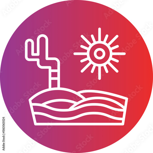 Desert Vector Icon Style
