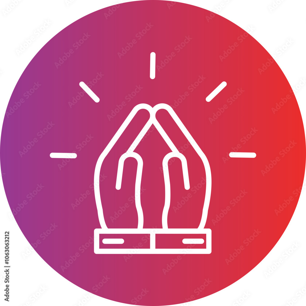 Spiritual Obsession Vector Icon Style Spiritual Obsession Vector Icon Style