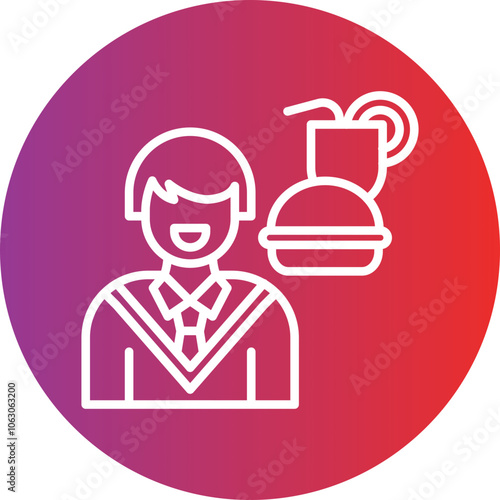 Food Addiction Vector Icon Style