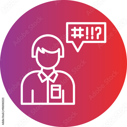 Obscene Language Vector Icon Style