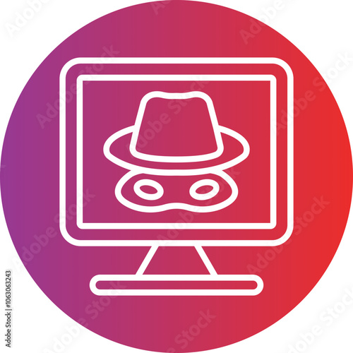 Dark Web Vector Icon Style