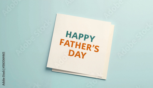 Celebrate Father's Day with a joyful card featuring a heartfelt message on a pastel background