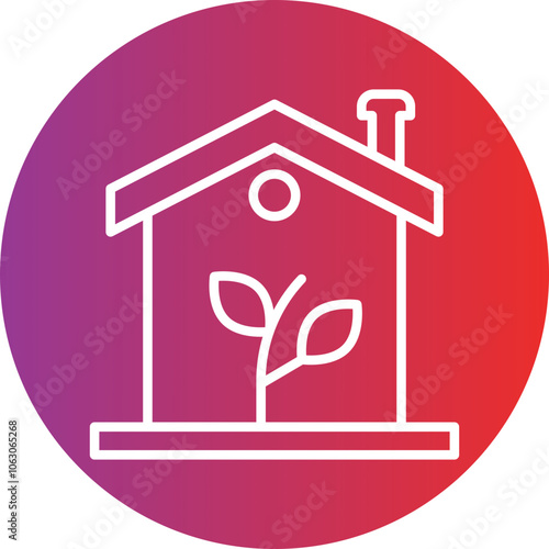 Greenhouse Vector Icon Style