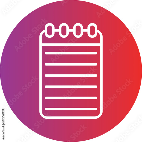 Notepad Vector Icon Style