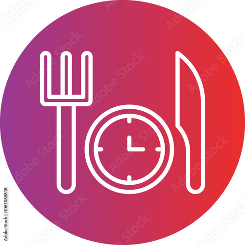 Lunch Vector Icon Style