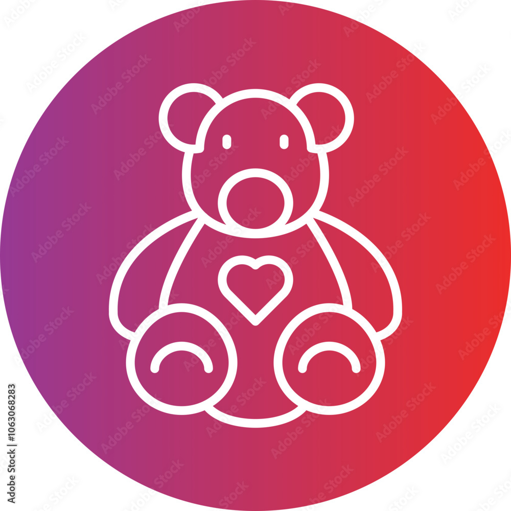 Stuffed Toy Vector Icon Style Stuffed Toy Vector Icon Style