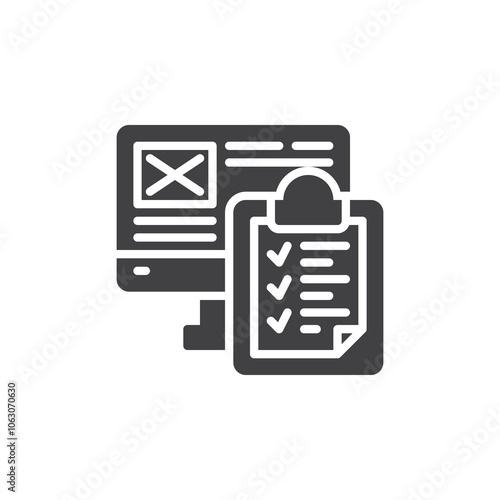 Testing user-friendliness vector icon