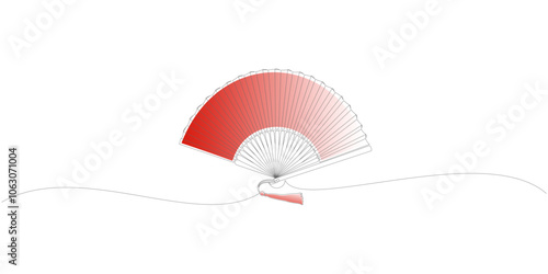 chinese hand fan vector design, for chinese new year eps 1