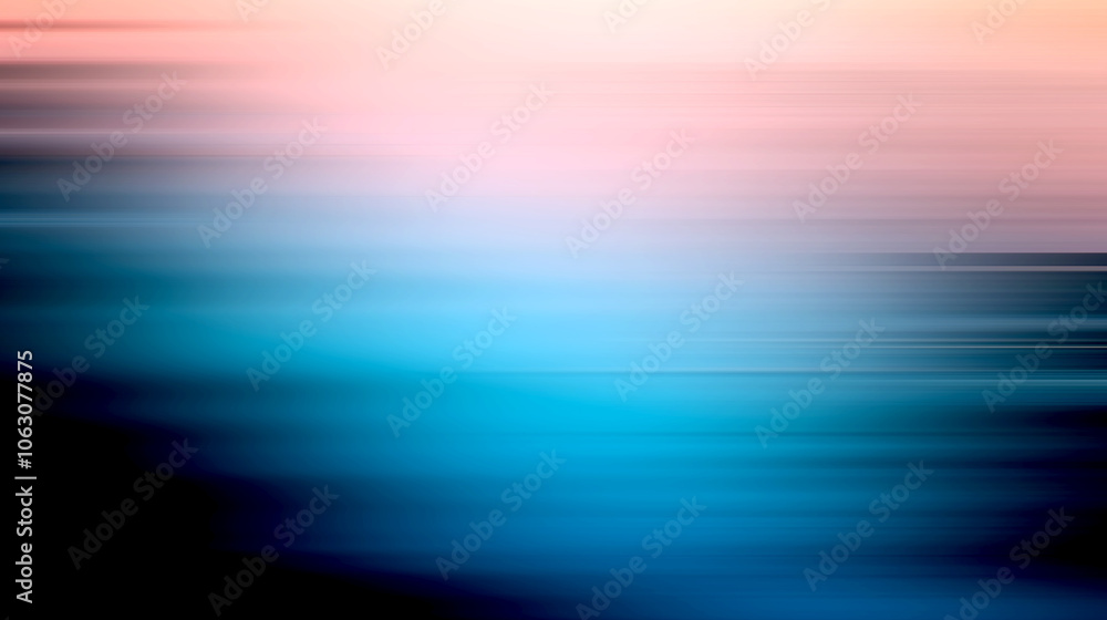 Fototapeta premium Gradient Abstract Art Background with Warm Horizontal Lines，Colorful Abstract Blurred Light Effects