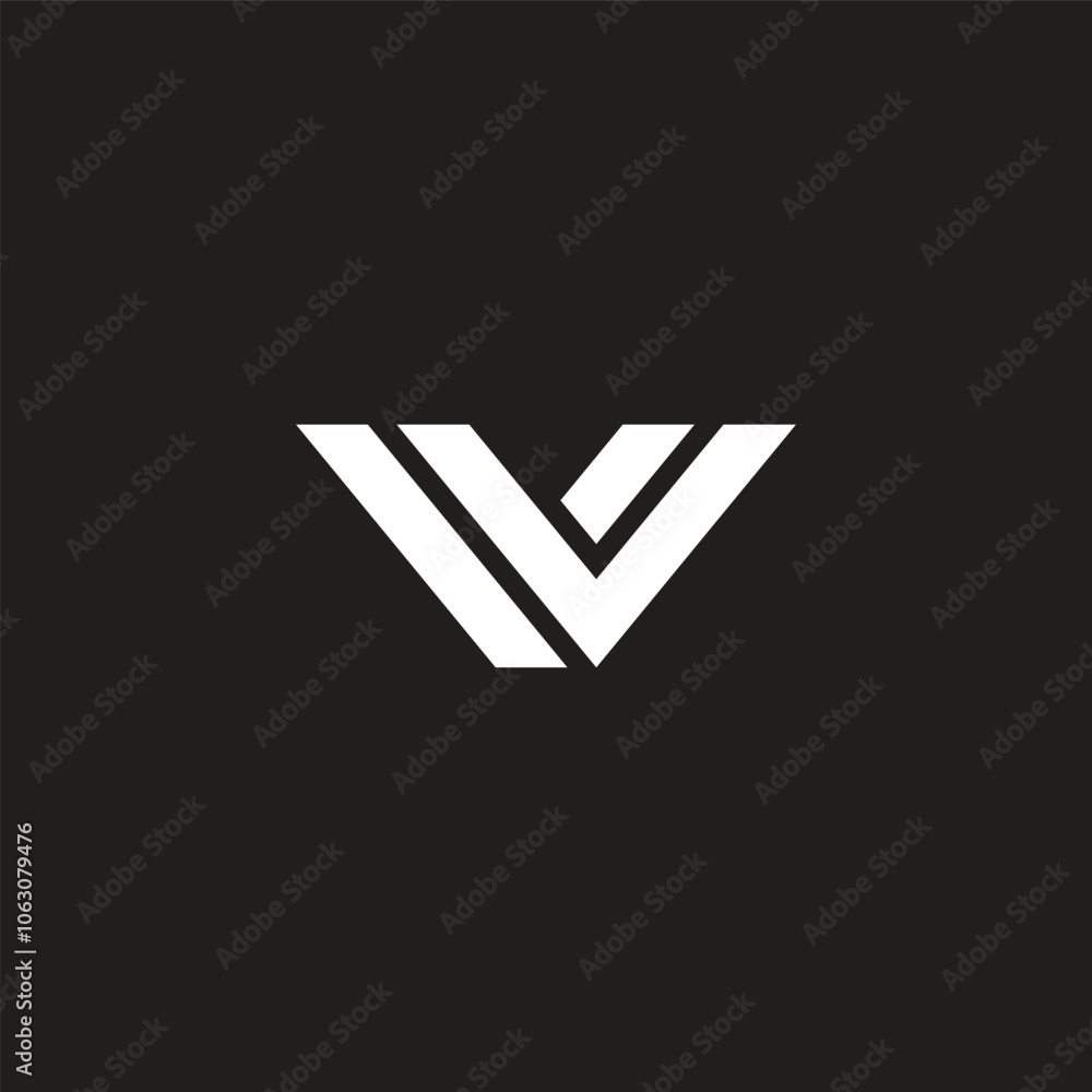 triangles 3d flat letter v simple logo vector triangles 3d flat letter v simple logo vector