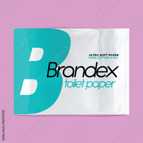 Brandex Toilet Paper Packaging Design Template – Editable EPS for Household Brands