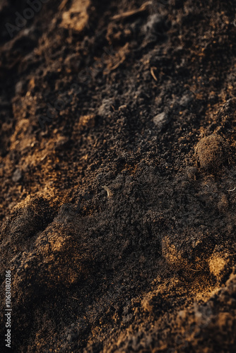 Wallpaper Mural Closeup of Dark Brown Soil Texture Torontodigital.ca