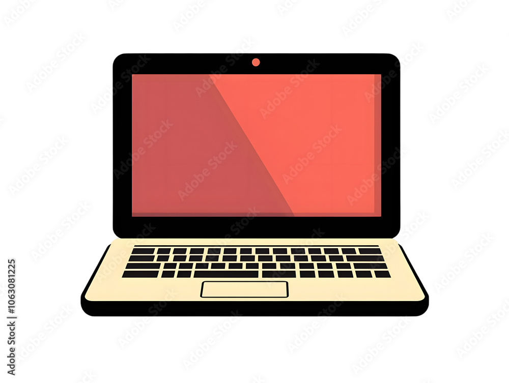 Laptop computer or notebook computer flat icon for apps and websites Laptop computer or notebook computer flat icon for apps and websites