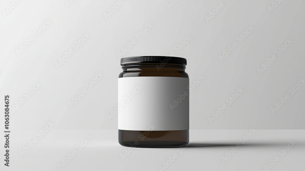 a blank label on a jar - mock-up template a blank label on a jar - mock-up template