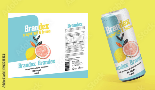 Flavoured Fizzy Drink packaging design - eps