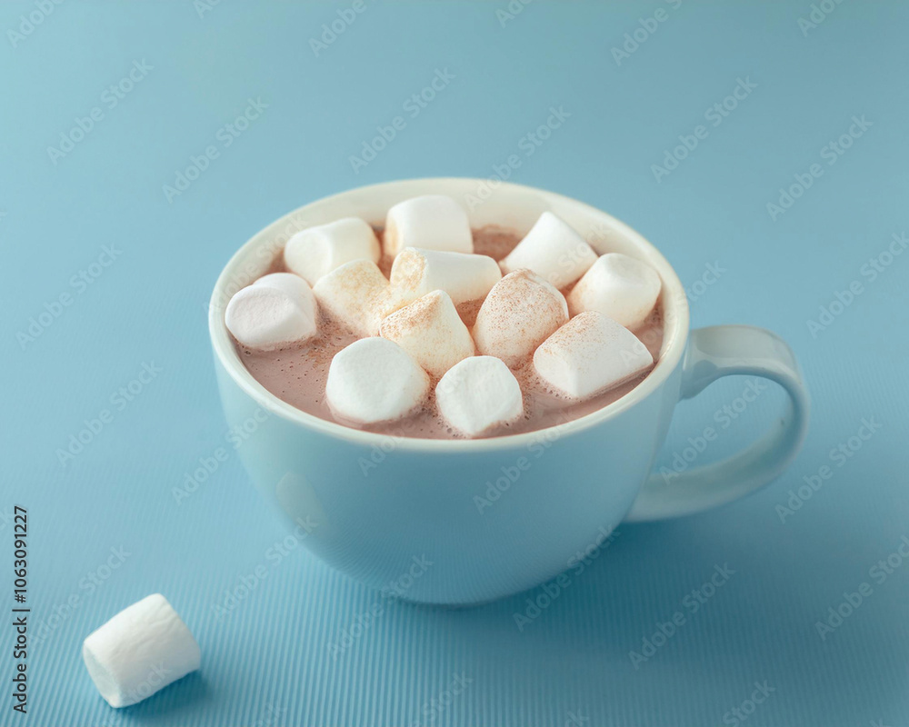 Hot Chocolate with Marshmallows, close up Hot Chocolate with Marshmallows, close up